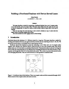 Building a Distributed Database with Device ... - Semantic Scholar