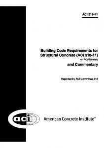 Building Code Requirements for Structural Concrete (ACI 318 and ...