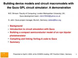 Building device models and circuit macromodels with the ... - Mos-AK