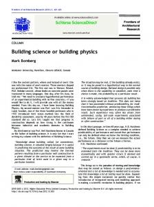 Building science or building physics