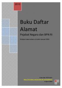 Buku Daftar Alamat Pejabat Negara dan Badan Pertanahan ...