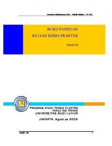 buku panduan kuliah kerja praktek - Fakultas Teknik Universitas ...