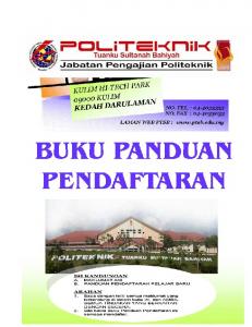 buku panduan pendaftaran - Politeknik