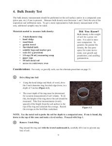 Bulk Density Test - NRCS