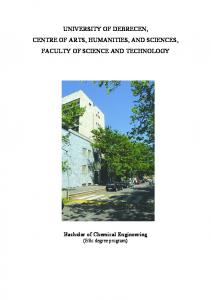 Bulletin: Chemical Engineering, BSc