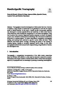 Bundle-Specific Tractography