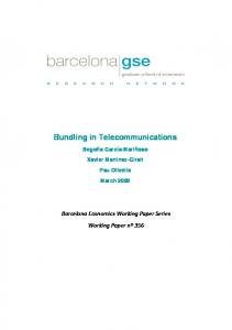 Bundling in Telecommunications