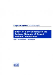 Burr Grinding - Lloyd's Register