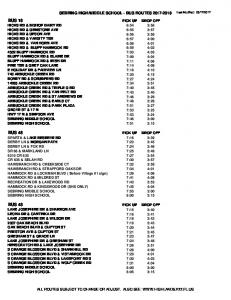 Bus Schedule