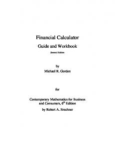 Business Calculator Workbook