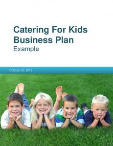 Business Plan Example - Catering for Kids Business Plan