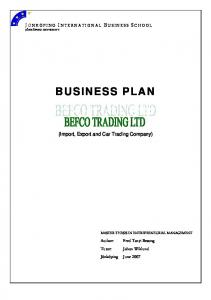 BUSINESS PLAN