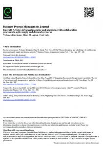 Business Process Management Journal