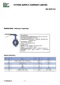 Butterfly and Check Valve