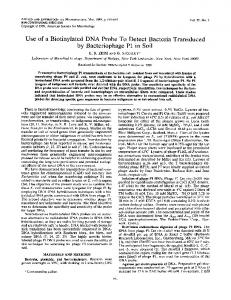 by Bacteriophage P1 in Soil - Europe PMC