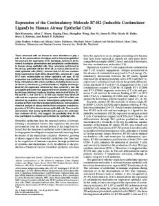 by Human Airway Epithelial Cells - ATS Journals