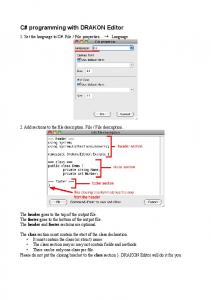 C# programming with DRAKON Editor