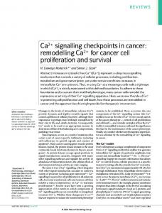 Ca2+ signalling checkpoints in cancer: remodelling