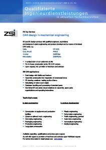 CAD design in mechanical engineering