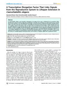 Caenorhabditis elegans - PLOS