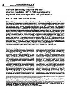 Calcium deficiency-induced and TRP channel-regulated IGF1R-PI3K ...