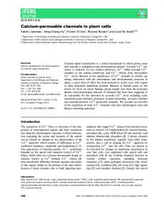 Calciumpermeable channels in plant cells - Wiley Online Library