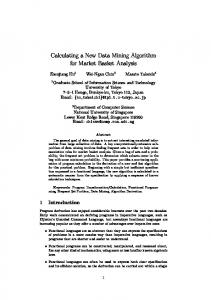 Calculating a New Data Mining Algorithm for ... - Semantic Scholar