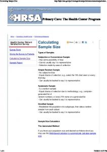 Calculating Sample Size