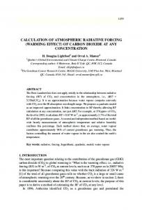 calculation of atmospheric radiative forcing