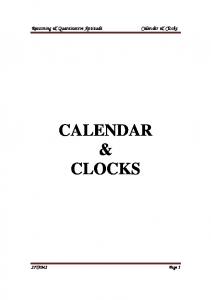 CALENDAR & CLOCKS