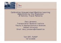 Calibrating Unsupervised Machine Learning Algorithms for the