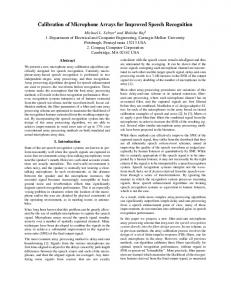 Calibration of Microphone Arrays for Improved Speech Recognition