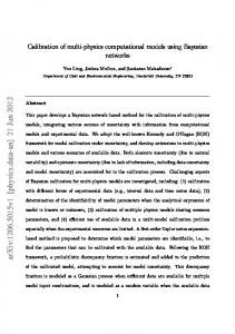 Calibration of multi-physics computational models using Bayesian