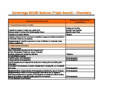 Cambridge IGCSE Mapping Grid - chemistry - Boardworks