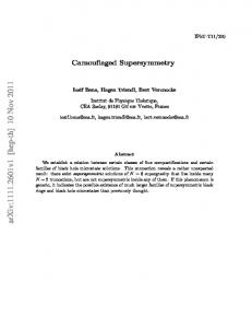 Camouflaged Supersymmetry