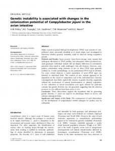 Campylobacter jejuni - Wiley Online Library