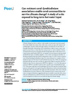 Can resistant coral-Symbiodinium associations enable coral ... - PeerJ