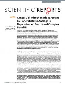 Cancer Cell Mitochondria Targeting by