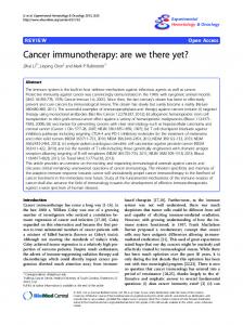 Cancer immunotherapy - BioMedSearch