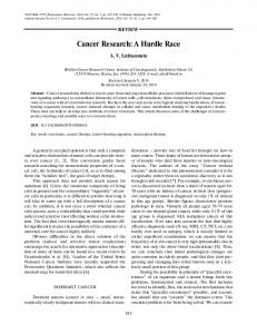 Cancer Research - Springer Link