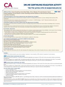 Cancer screening in the United States, 2013 - Wiley Online Library