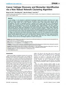 Cancer Subtype Discovery and Biomarker Identification via a New