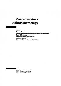 Cancer vaccines and immunotherapy