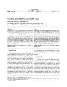 Candida Glabrata Perinephric Abscess