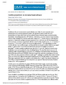 Candida parapsilosis: an emerging fungal pathogen