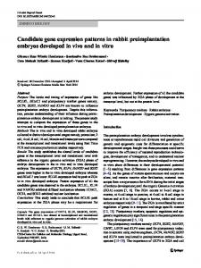 Candidate gene expression patterns in rabbit ...