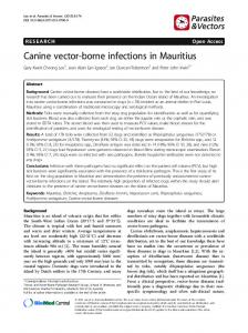 Canine vector-borne infections in Mauritius - Parasites & Vectors