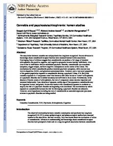 Cannabis and psychosis-schizophrenia human studies.pdf - Demeter