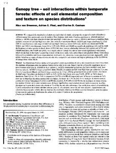 Canopy tree - soil interactions within temperate forests: effects of soil ...