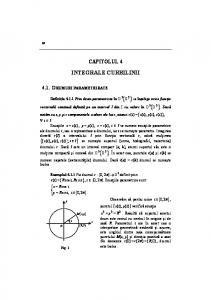 Cap.4 Integrale curbilinii